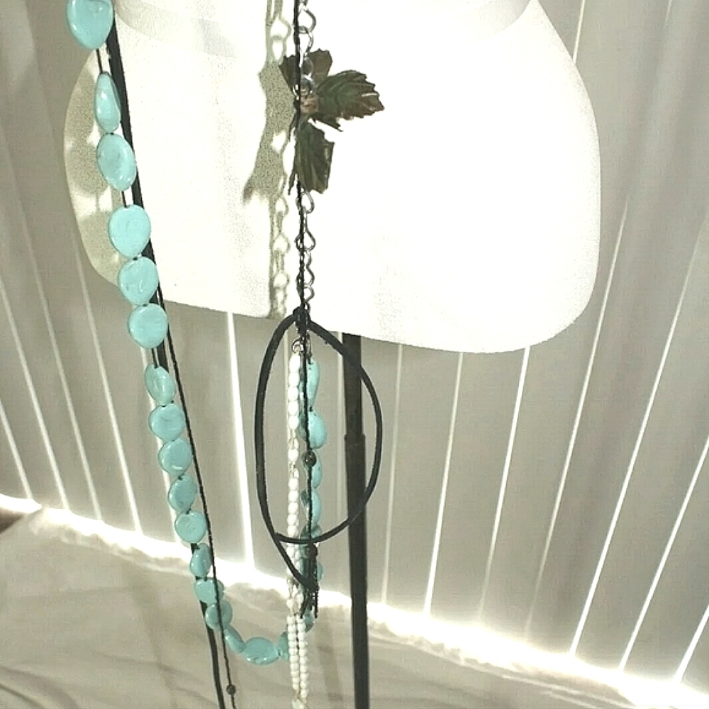 Choker Full Body Necklace, Chain, Gemstones Beads, Rosary, Worn Many Ways - Picture 4 of 12